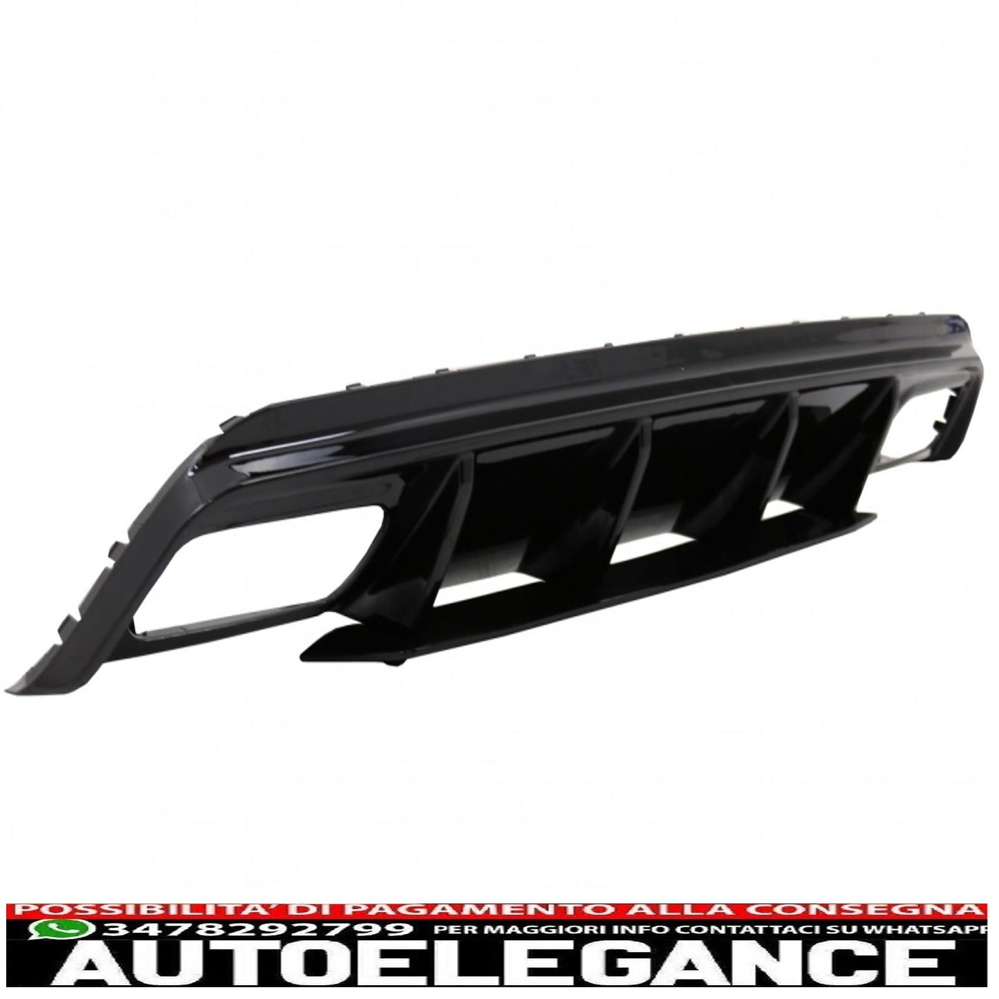 Rear diffuser valance black edition suitable for mercedes a class w176 restyling (2012-2018) design a45