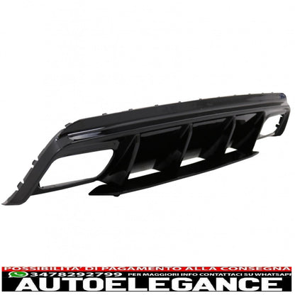 Rear diffuser valance black edition suitable for mercedes a class w176 restyling (2012-2018) design a45