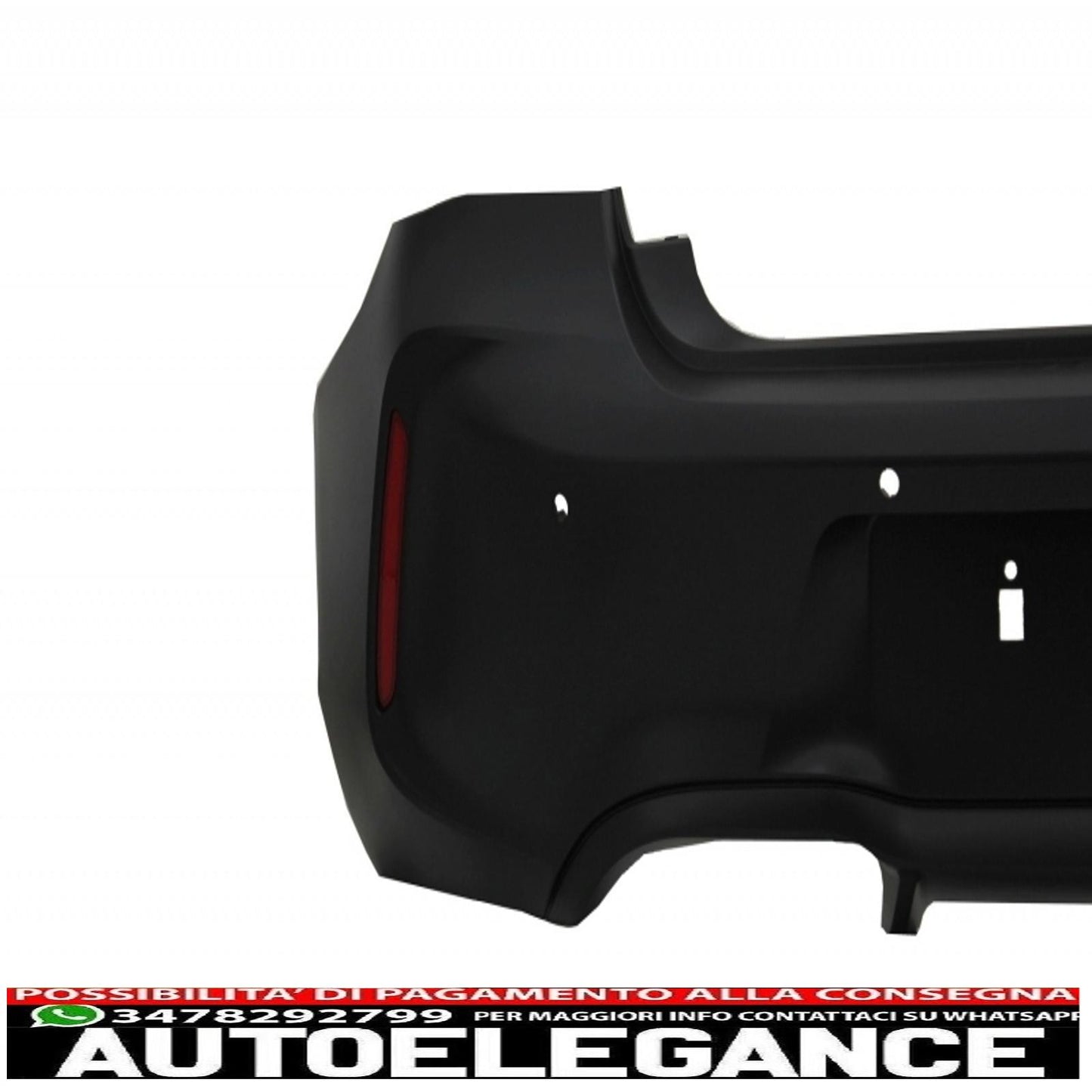 Rear Bumper Suitable for BMW 1 Series F20 F21 LCI (2015-06.2019) with M2 Design Carbon Fiber Dual Exhaust Tips