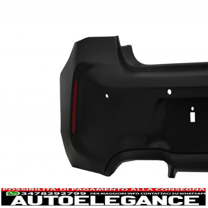 Rear Bumper Suitable for BMW 1 Series F20 F21 LCI (2015-06.2019) with M2 Design Carbon Fiber Dual Exhaust Tips