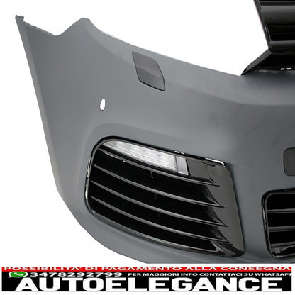 kit carrozzeria adatto per vw golf vi 6 mk6 (2008-2013) design r20 con minigonne laterali e sistema di scarico completo marmitta catback