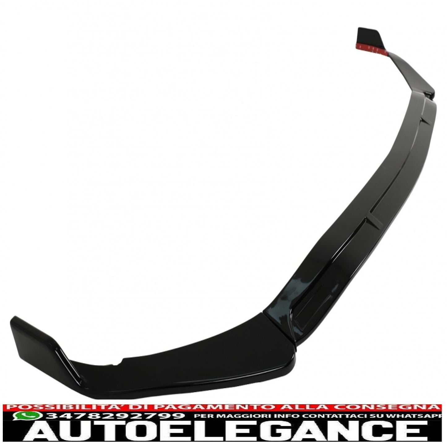 Front Bumper Spoiler Lip Suitable For Mercedes C Class W206 S206 Sport Line (2021-up) Piano Black 
