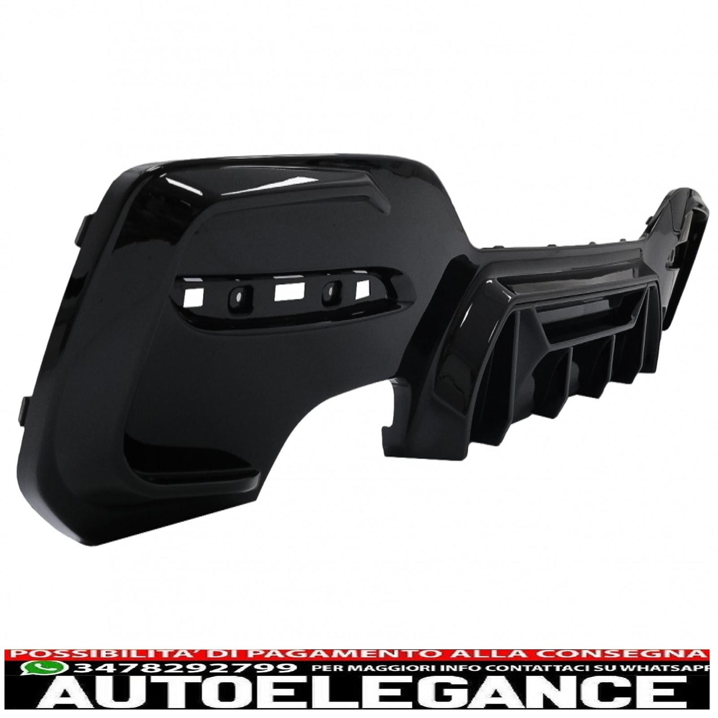 paraurti posteriore spoiler mantovana diffusore doppia doppia uscita adatto per bmw serie 1 f20 f21 lci (2015-2019) pianoforte nero design da competizione