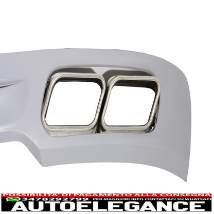 diffusore posteriore con terminale di scarico adatto per BMW F01 (2008-up) serie 7 760i design quad