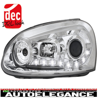 drl led dayline headlights suitable for vw golf v (2003-2009) suitable for vw jetta (2005-2011) chrome 