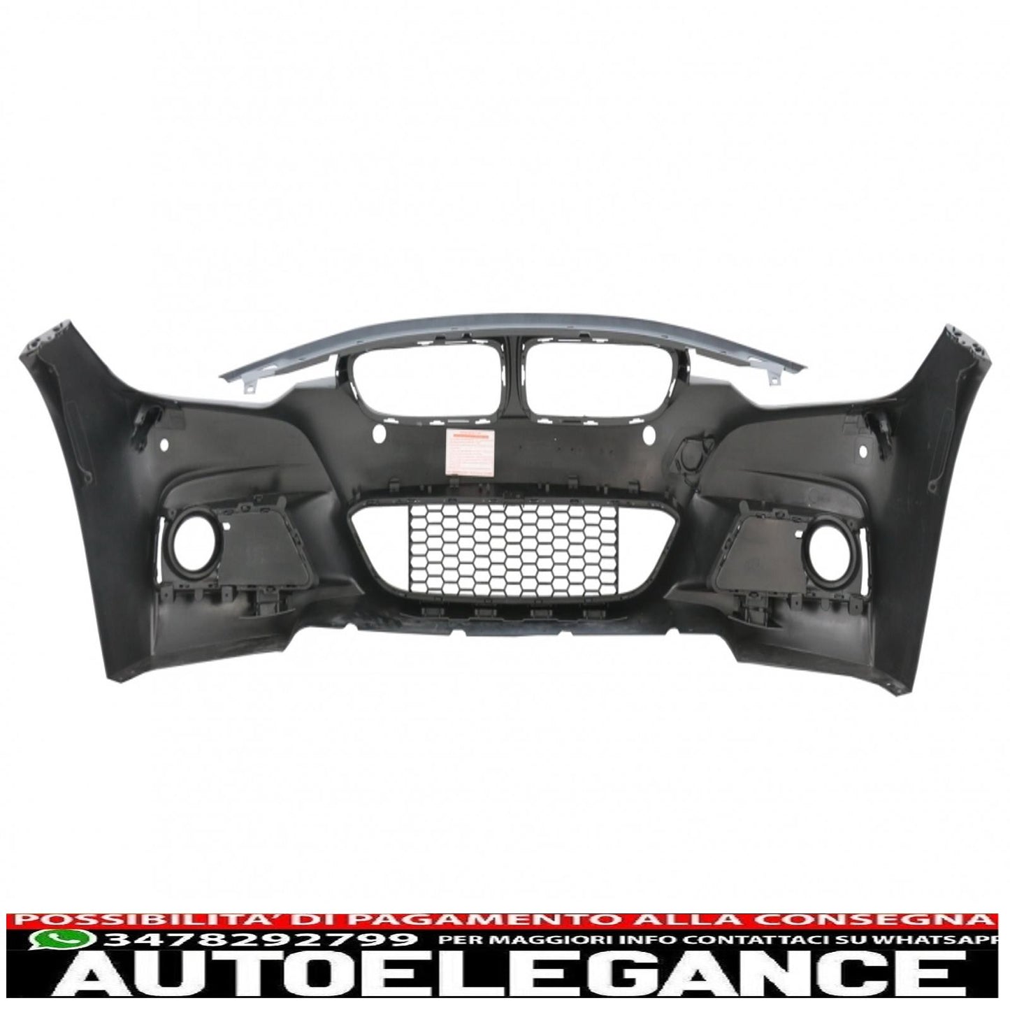 front bumper suitable for bmw 3 series f30 f31 (2011-2019) m-technik design without fog lights