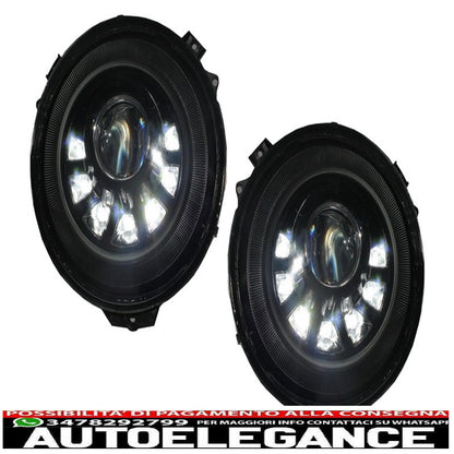 bi-xenon led headlights suitable for mercedes w463 g-class (2005-2017) m square look with dynamic and smooth cornering light 