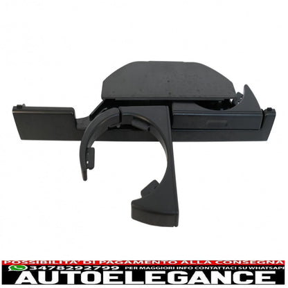 front cup holder suitable for bmw 5 series e39 sedan touring left (1995-2004) black