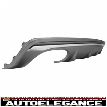 Diffusore mantovana per paraurti posteriore adatto per audi a3 8v berlina (2012-2015) con terminali di scarico marmitta terminali di scarico s3 design quad