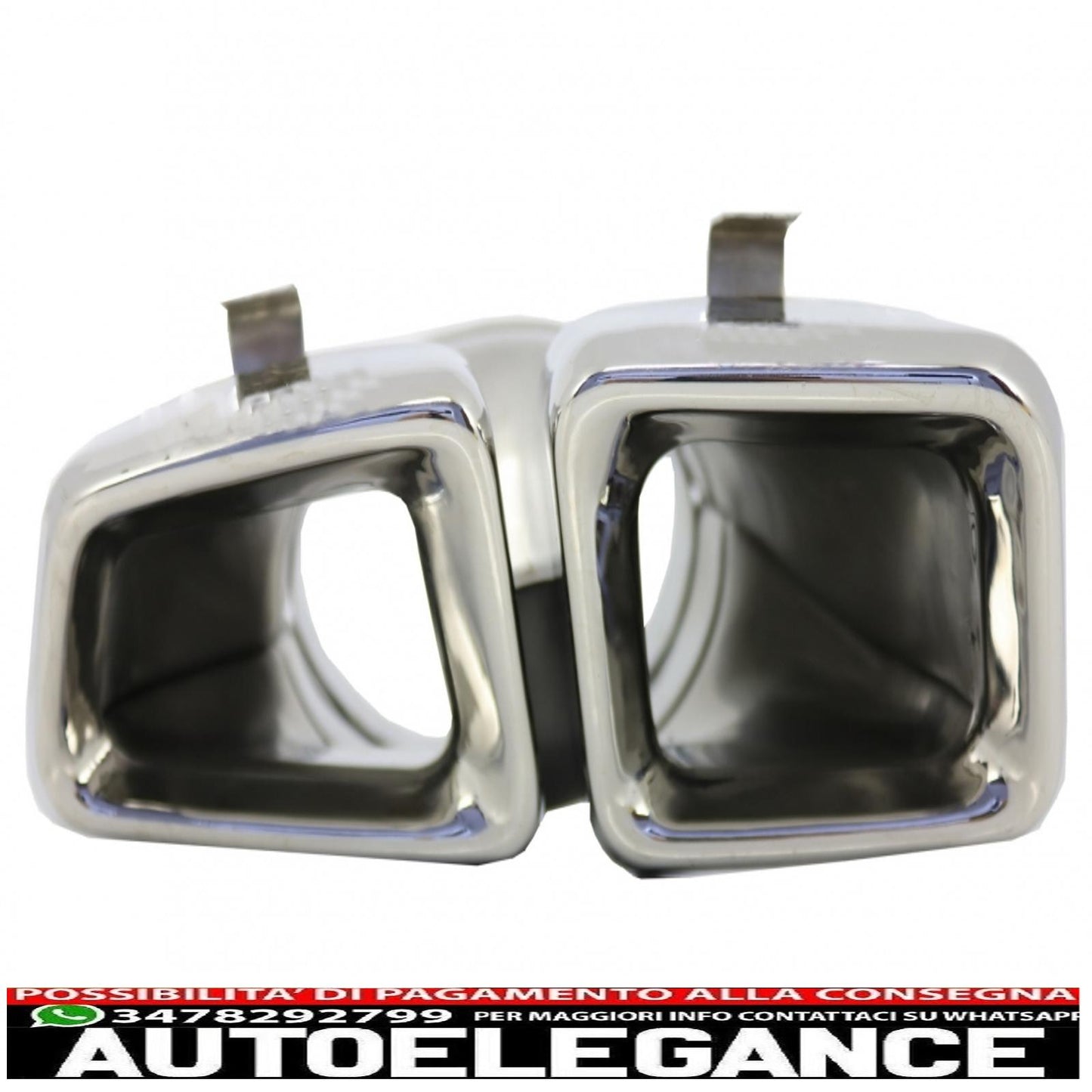 Exhaust tips suitable for mercedes m-class w166 (2012-2015) cls-class w218 facelift cls63 chrome edition 