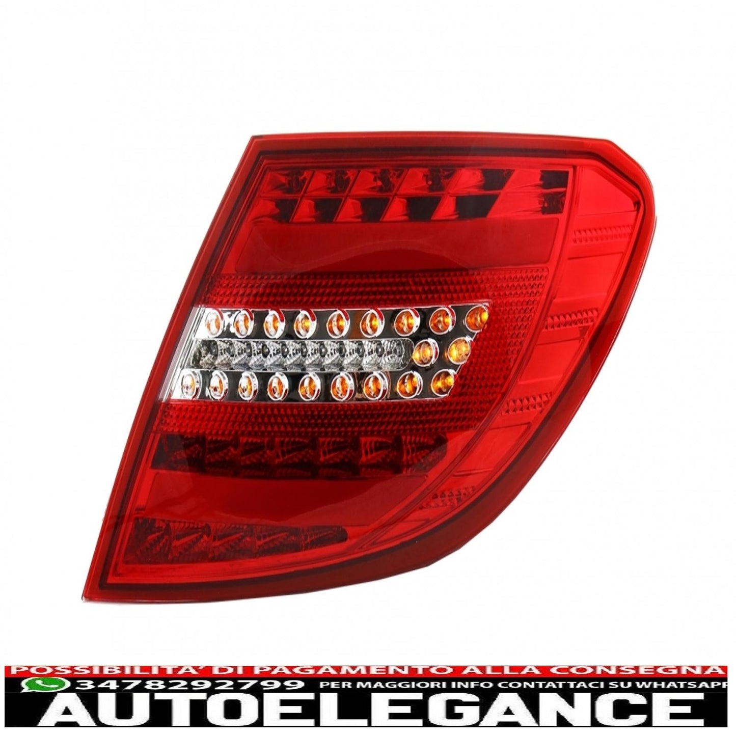 fanali posteriori full led adatti per mercedes classe c w204 (2007-2012) design restyling