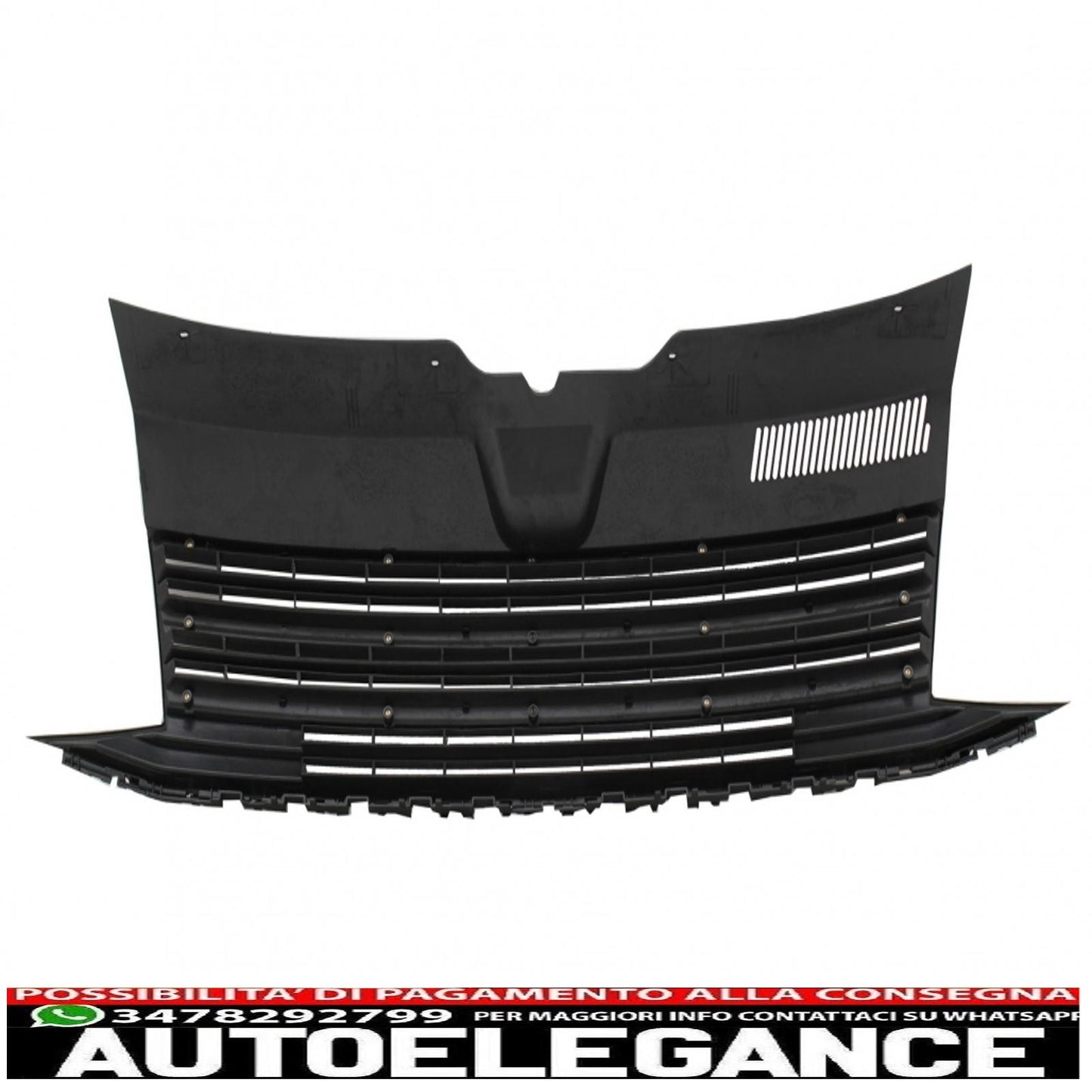 Griglia anteriore senza badge adatta per VW T6 Bus Transporter (2015-2019) nero opaco