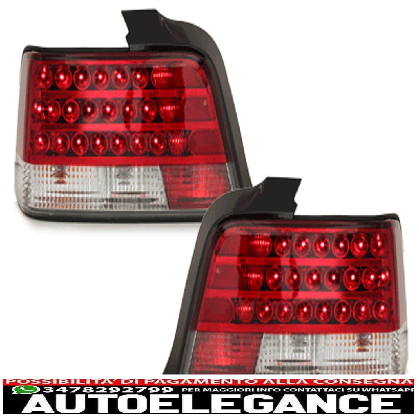 led rear lights suitable for bmw e36 lim. 92-98 _ red/crystal