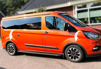 PARAFANGHI ALLARGATI ADATTI PER FORD TRANSIT CUSTOM MK1 FL 2018+ NERO OPACO