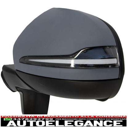 Complete mirror assembly with dynamic sequential LED direction lights suitable for mercedes g-class w463 (1989-2017) 2018 restyling design