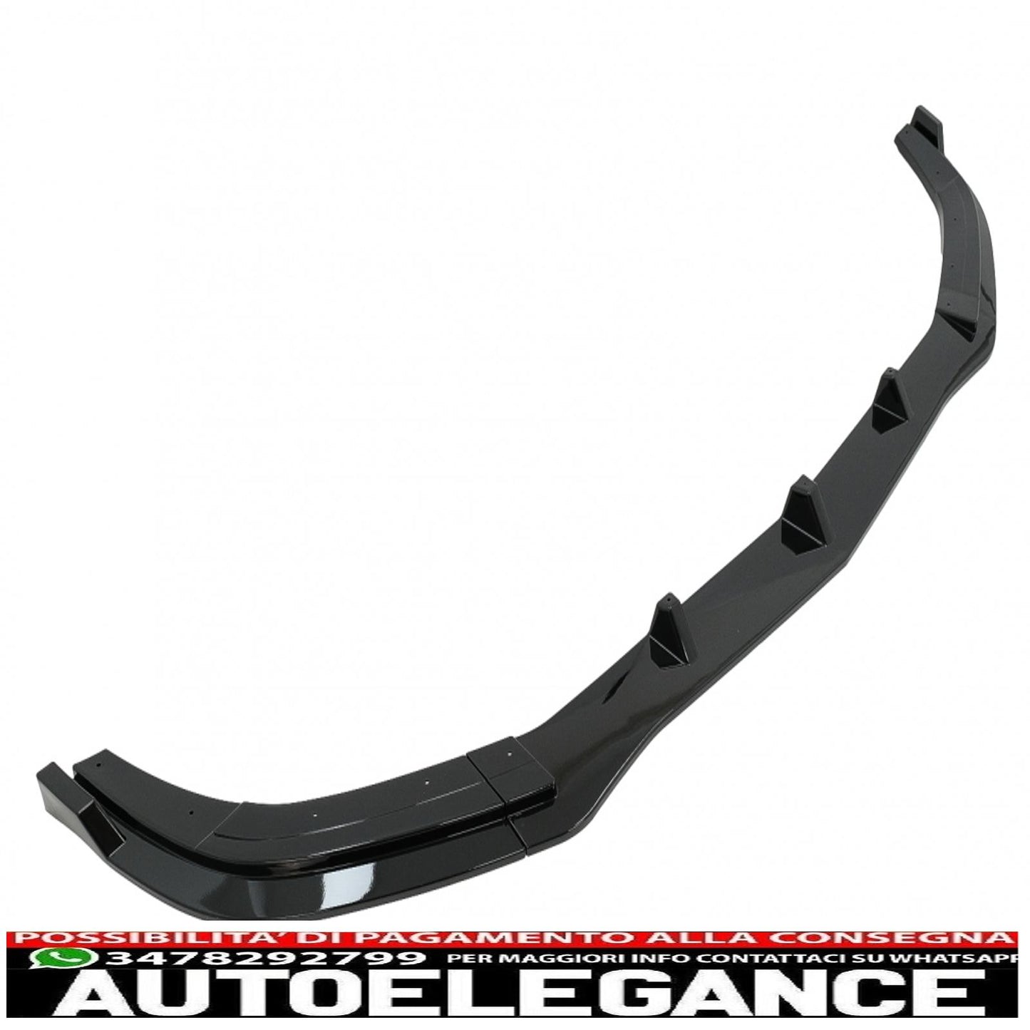 Estensione del labbro dello spoiler del paraurti anteriore adatta per mercedes classe e w212 s212 facelift sport line (2013-2016) nero pianoforte