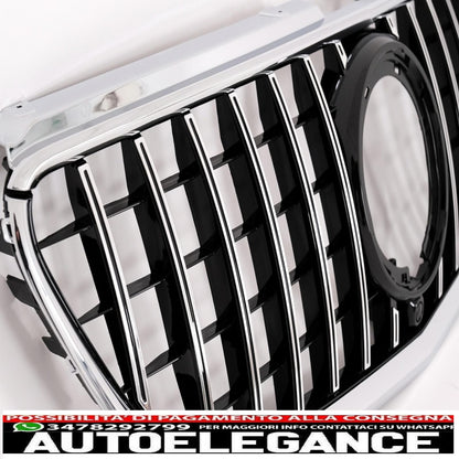 central grille suitable for mercedes vito (w447) (2020 onwards) gtr design panamericana black chrome 