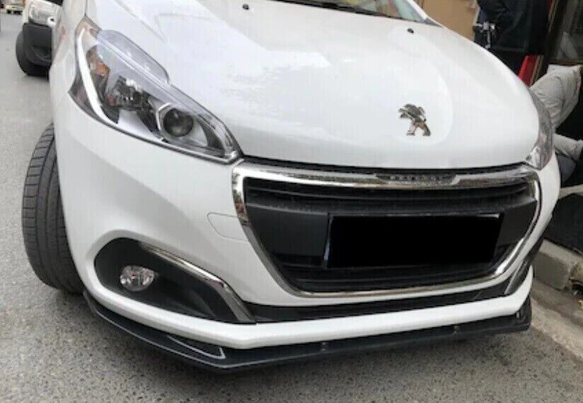 SPLITTER ADATTO PER PEUGEOT 208 NERO LUCIDO LOOK SPORTIVO