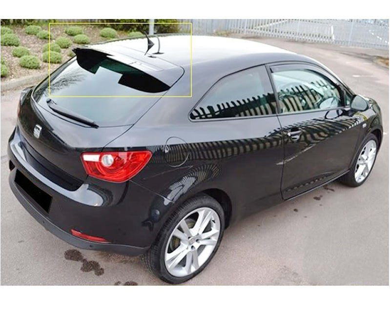 SPOILER TETTO ADATTO PER SEAT IBIZA 6J 3 PORTE LOOK CUPRA DESIGN NERO LUCIDO