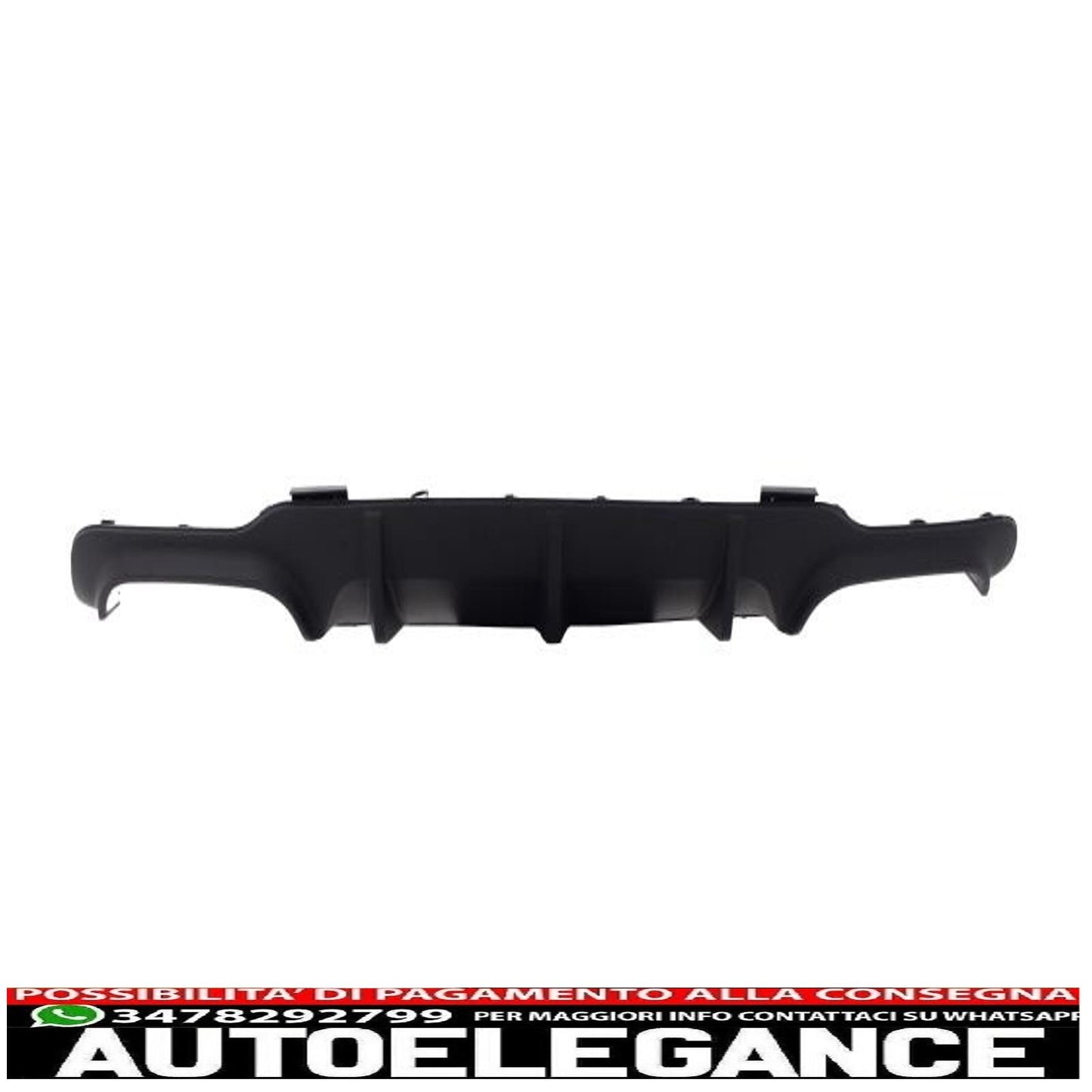 Diffusore d'aria con mantovana per paraurti posteriore con terminali di scarico adatto per mercedes classe c w204 c204 amg sport line (2012-2014) limousine coupé