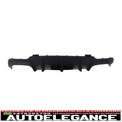 Diffusore d'aria con mantovana per paraurti posteriore con terminali di scarico adatto per mercedes classe c w204 c204 amg sport line (2012-2014) limousine coupé