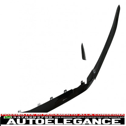 Front bumper lip extension fit for mercedes a class a45 w177 v177 (2018-up) a45s piano black design
