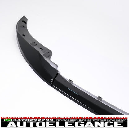 Front Bumper Spoiler Lip Fit For BMW 4 Series G22 Coupe G23 Cabrio G26 Gran Coupe (2020-up) M Sport Piano Black