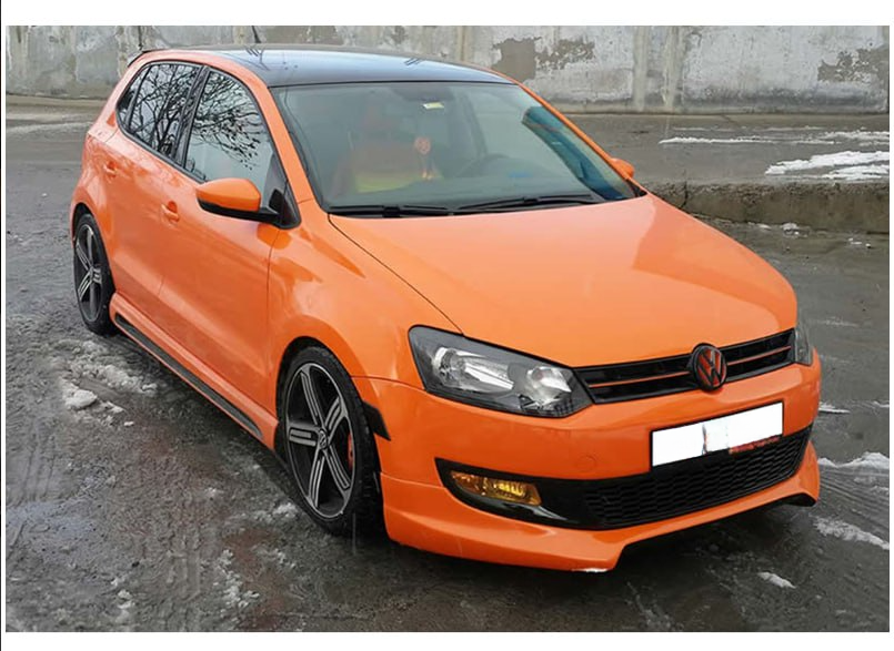 UNDER BUMPER VW POLO 6R 6C STANDARD RAW LOOK SPORTY DESIGN 