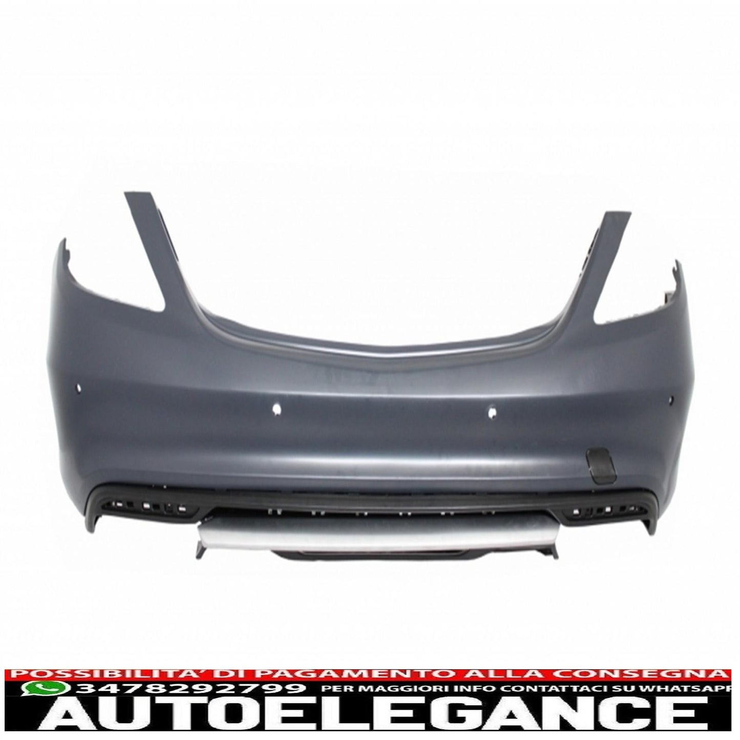 body kit suitable for mercedes s class w222 with exhaust tips and side skirts long version (2013-06.2017) design s65