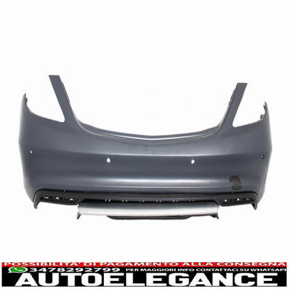 body kit suitable for mercedes s class w222 with exhaust tips and side skirts long version (2013-06.2017) design s65