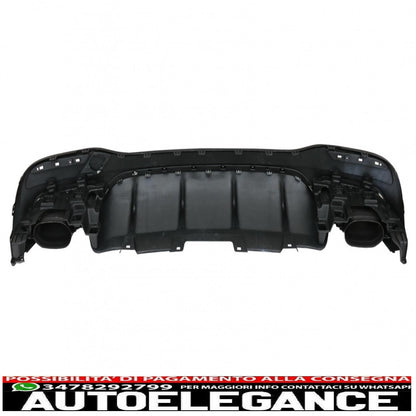 diffusore posteriore con terminali di scarico adatto per mercedes gle w166 suv sport line (2015-2018) pacchetto notturno