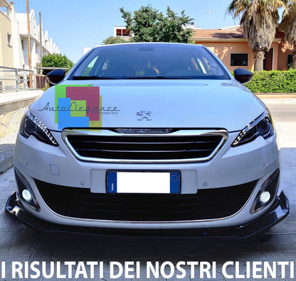 SPLITTER PER PEUGEOT 308 II LAMA SOTTO PARAURTI ANTERIORE IN ABS LOOK SPORTIVO