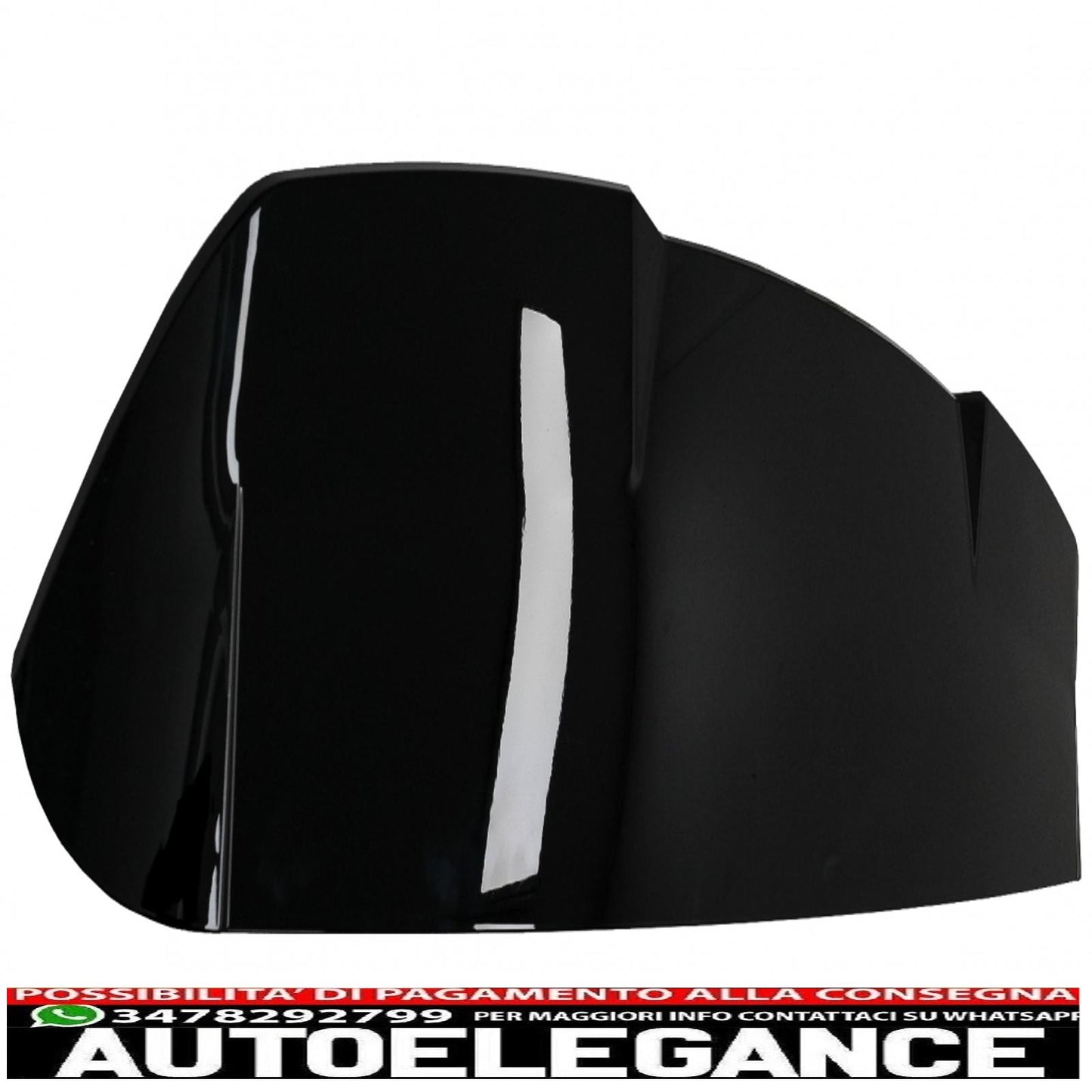 spoiler posteriore sul tetto adatto per audi q8 suv (2018-up) rs design pianoforte nero