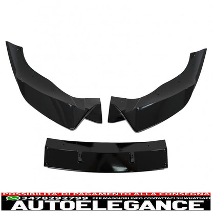 Front Bumper Spoiler Lip Fit For BMW X3 G01 X4 G02 LCI (2021-up) M Sport Piano Black 