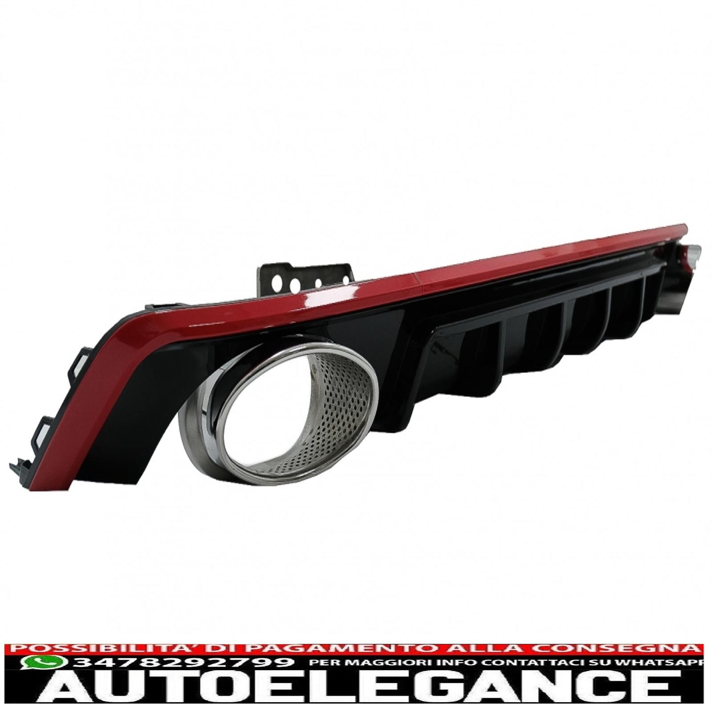 Diffusore e terminali di scarico per paraurti posteriore adatti per audi a6 c8 4k avant berlina (2018-up) rs6 design rosso