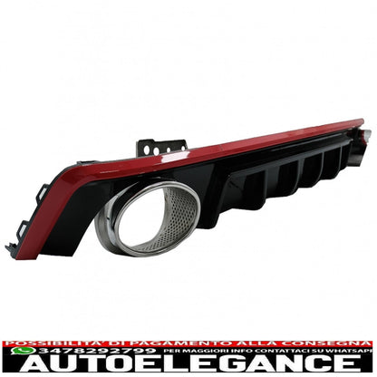 Diffusore e terminali di scarico per paraurti posteriore adatti per audi a6 c8 4k avant berlina (2018-up) rs6 design rosso