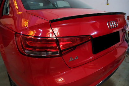 SPOILER BAGAGLIAIO ADATTO PER AUDI A4 B9 BERLINA 2016+ LOOK NERO DESIGN SPORTIVO