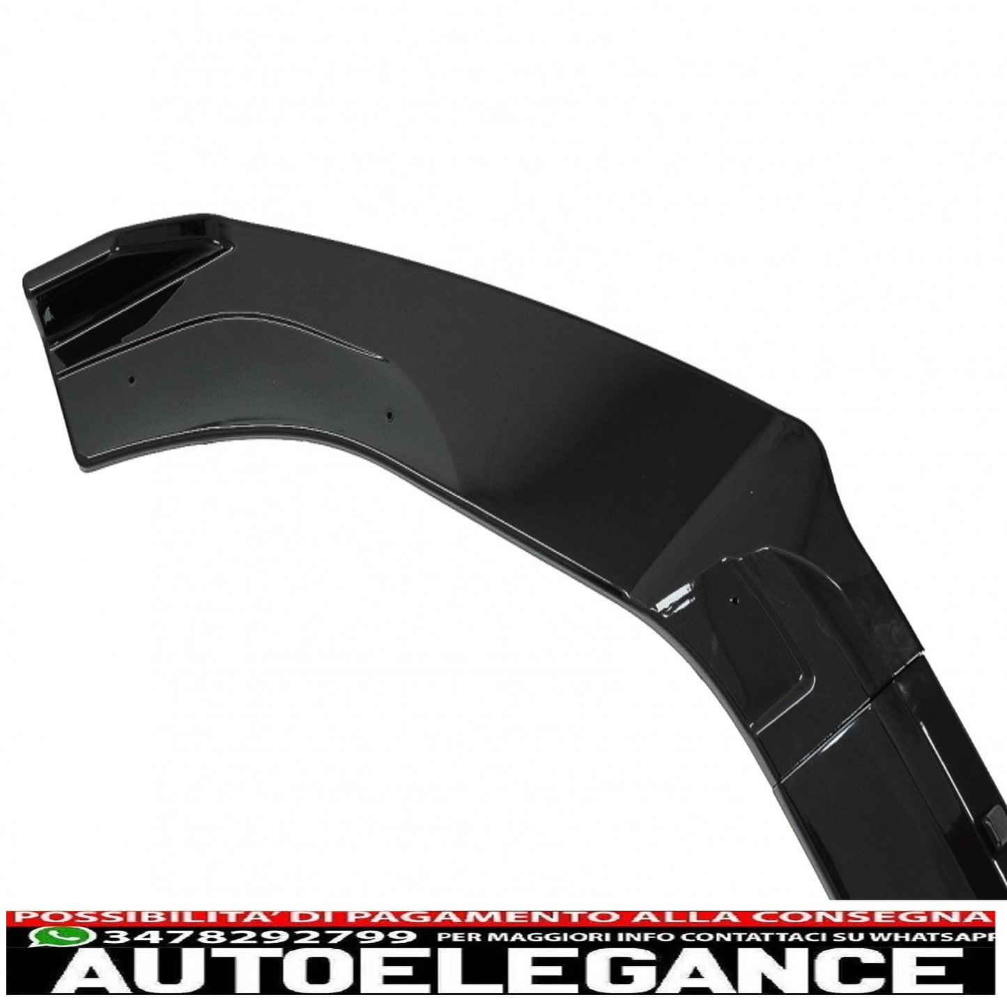 Front bumper lip extension spoiler suitable for vw golf 7.5 facelift (2017-2020) piano black 
