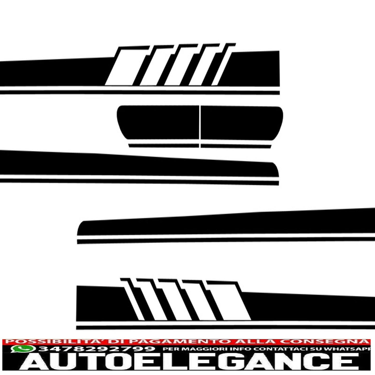 set adesivi decalcomanie laterali e parte superiore del cofano, portellone del tetto e specchio adesivo nero, adatto per mercedes c205 coupé a205 cabriolet (2014-2016) a45 design edition 1