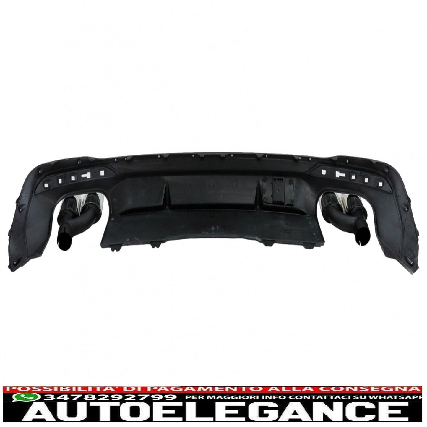 Diffusore mantovana paraurti posteriore adatto per audi a4 b9 8w facelift (2020 in poi) solo s-line nero