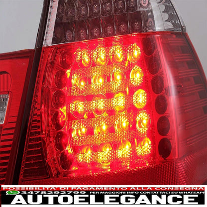 led rear lights suitable for bmw 3 series e46 limousine 4d (09.2001-03.2005) red transparent