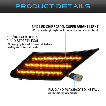 Luci di posizione laterali a LED adatte per Subaru BRZ Scion FRS Toyota GT86 2012-2020 con luci diurne color ambra (non indicatori di direzione)