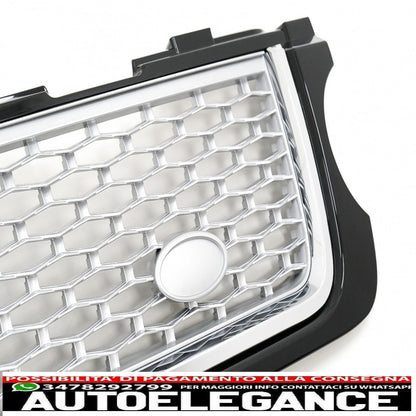 Headlights with support brackets and central grille suitable for land rover vogue l322 (2002-2009) facelift design
