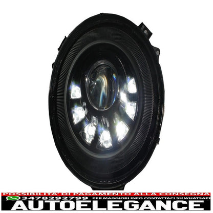 bi-xenon led headlights suitable for mercedes g-class w463 (2005-2017) m square look 