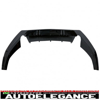 Front bumper additional spoiler suitable for audi a4 b9 8w (2016-2018) piano black RS4 design 