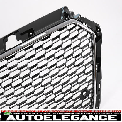griglia anteriore adatta per audi a3 8v facelift (2017-2019) design rs3 nera cromata