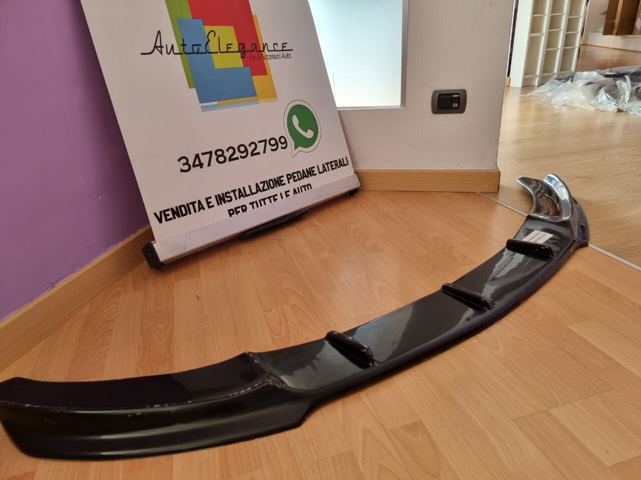 SPLITTER SUITABLE FOR BMW 4 SERIES F32 F33 F36 MSPORT LOOK GLOSSY BLACK SPORTY