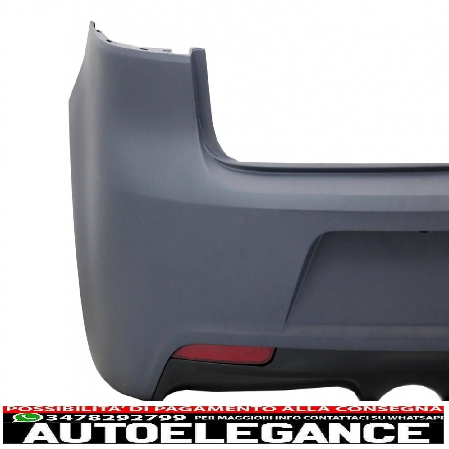 Rear bumper with exhaust system and full led taillights suitable for vw golf vi (2008-2013) r20 design dynamic sequential cornering lights (left and right)