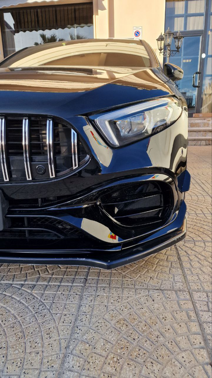 💎LAMA ADATTA MERCEDES CLASSE A W177 SPLITTER SOTTO PARAURTI ANTERIORE NERO💎