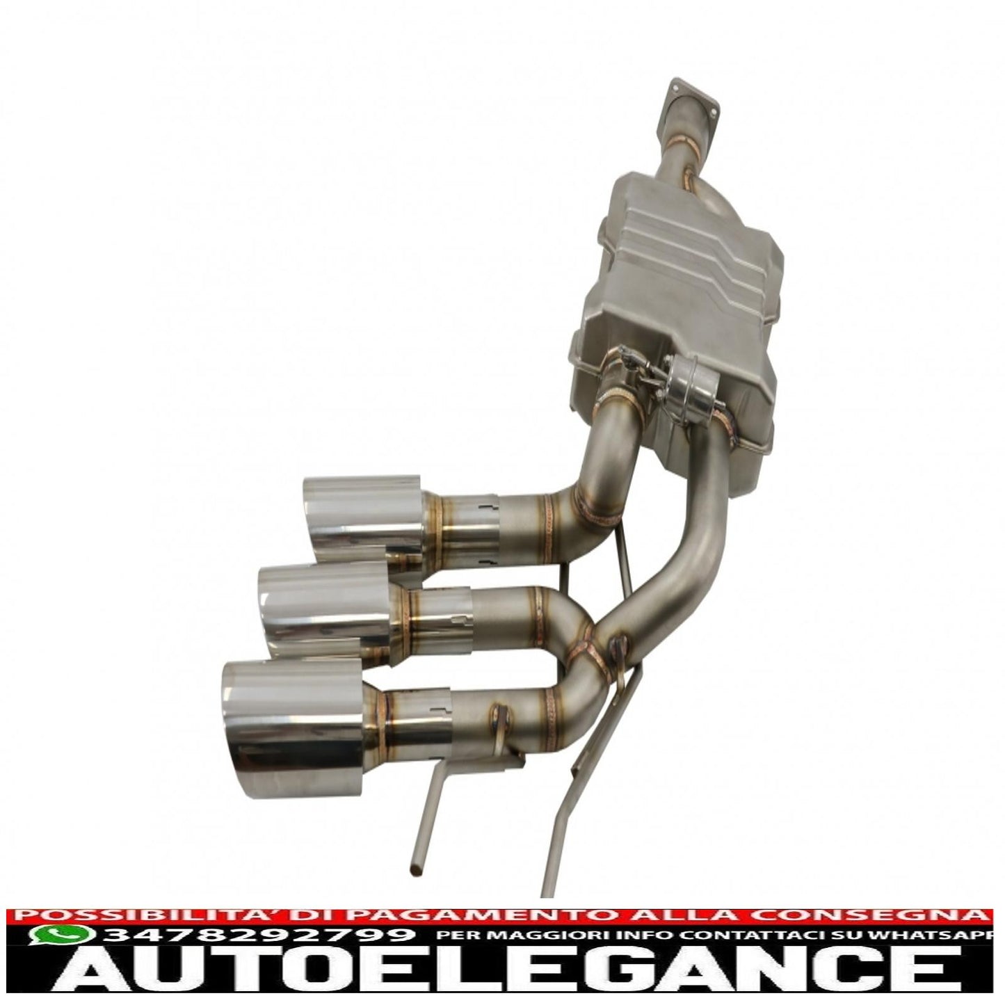 complete exhaust system suitable for mercedes g-class w463 (2009-2018) g500 g55 g63 g65 triple chrome exhaust tips with electronic valve